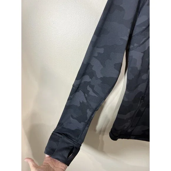 Lululemon Define Jacket Heritage 365 Camo Deep Coal Women Size 10 Full Zip - Picture 6 of 12
